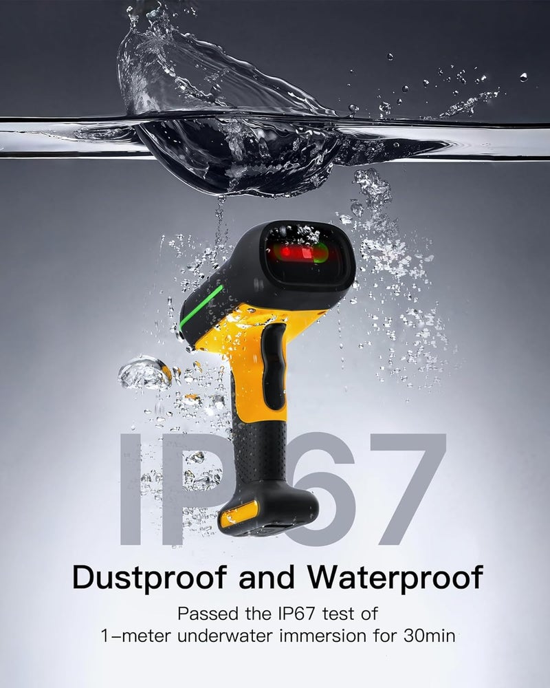 Inateck Industrial Barcode Scanner Bluetooth, 1D Scanner Wireless with IP67 Waterproof and Dustproof, Handscanner with App & SDK，BCST-61 - Image 4